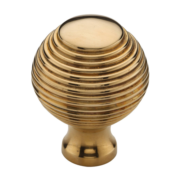 Reeded Cabinet Knob by M Marcus - Heritage Brass
