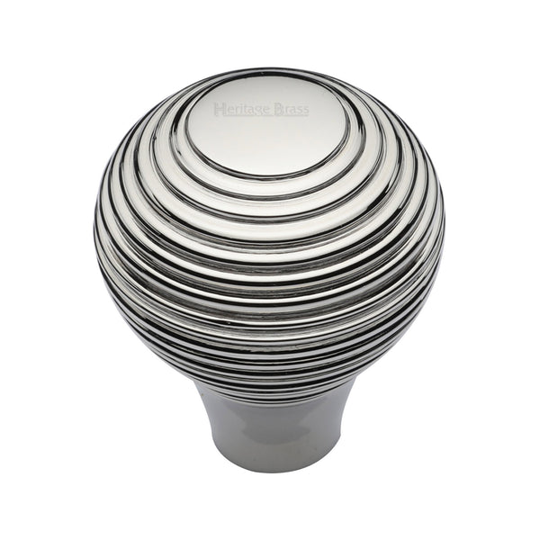 Reeded Cabinet Knob by M Marcus - Heritage Brass