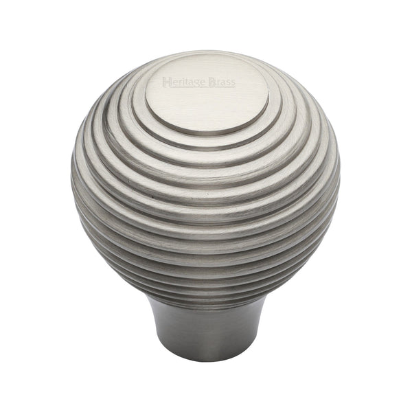 Reeded Cabinet Knob by M Marcus - Heritage Brass