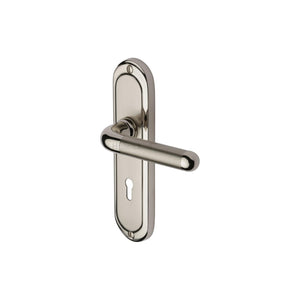 Vienna Door Handle on Plate by M Marcus - Heritage Brass