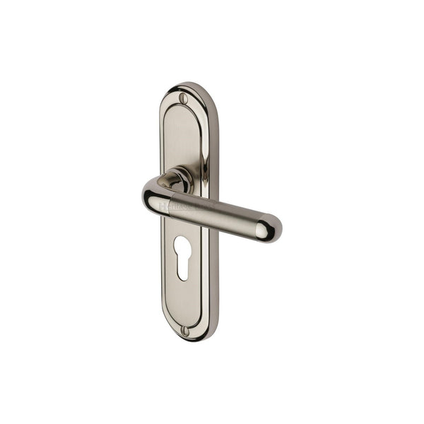 Vienna Door Handle on Plate by M Marcus - Heritage Brass