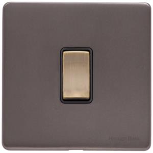 Verona Range - Matt Bronze / Antique Brass - 20 Amp DP Switch