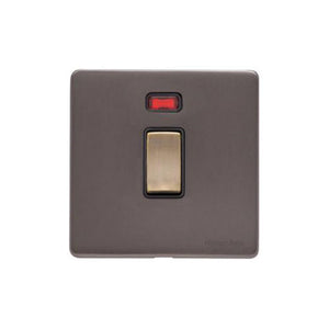 Verona Range Switches & Sockets - 20A Double Pole Switch with Neon by Heritage Brass By M-Marcus