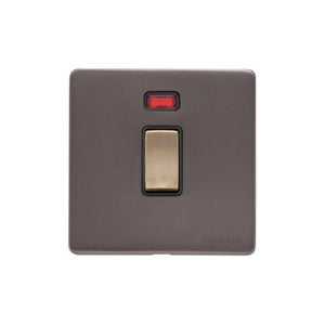 Verona Range Switches & Sockets - 20A Double Pole Switch with Neon by Heritage Brass By M-Marcus