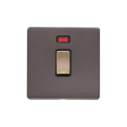 Verona Range Switches & Sockets - 20A Double Pole Switch with Neon by Heritage Brass By M-Marcus