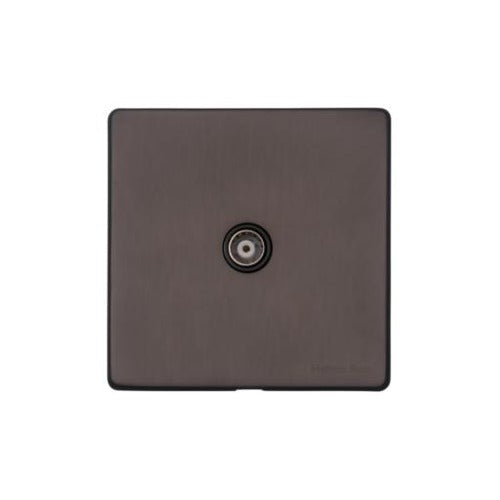 Verona Range Switches & Sockets - 1 Gang Isolated TV Coaxial Socket by Heritage Brass By M-Marcus