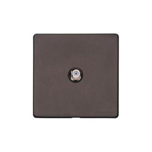 Verona Range Switches & Sockets - 1 Gang Satellite Socket by Heritage Brass By M-Marcus