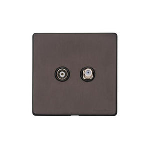 Verona Range Switches & Sockets - TV/Satellite Socket by Heritage Brass By M-Marcus