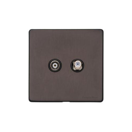 Verona Range Switches & Sockets - TV/Satellite Socket by Heritage Brass By M-Marcus
