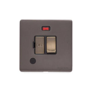 Verona Range Switches & Sockets - Switched Spur with Neon + Cord (13 Amp) by Heritage Brass By M-Marcus