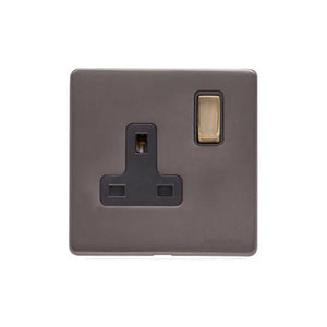 Verona Range Switches & Sockets - Single Socket (13 Amp) by Heritage Brass By M-Marcus