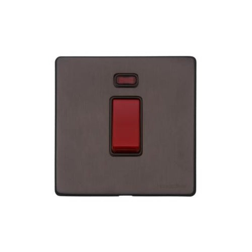 Verona Range Switches & Sockets - 45A DP Cooker Switch with Neon (single plate) by Heritage Brass By M-Marcus