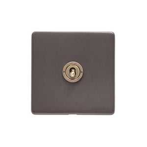 Verona Range Switches & Sockets - 1 Gang Intermediate Stockholm Toggle by Heritage Brass By M-Marcus