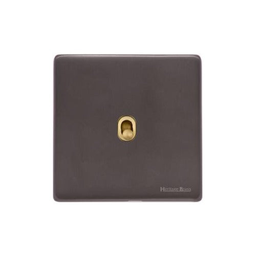 Verona Range Switches & Sockets - 1 Gang Intermediate Stockholm Toggle by Heritage Brass By M-Marcus
