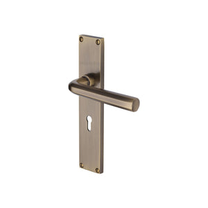 Octave Door Handle on 200mm Plate by M Marcus - Heritage Brass