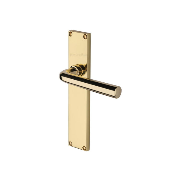 Octave Door Handle on 200mm Plate by M Marcus - Heritage Brass