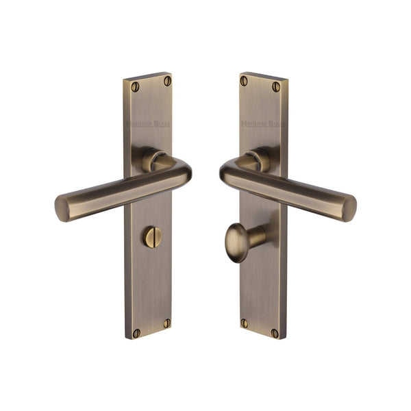 Octave Door Handle on 200mm Plate by M Marcus - Heritage Brass