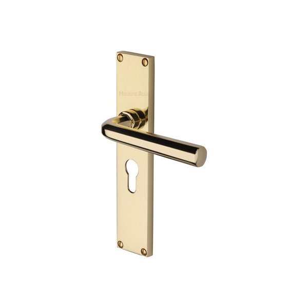 Octave Door Handle on 200mm Plate by M Marcus - Heritage Brass