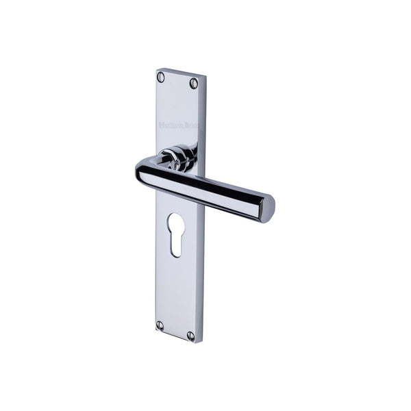 Octave Door Handle on 200mm Plate by M Marcus - Heritage Brass