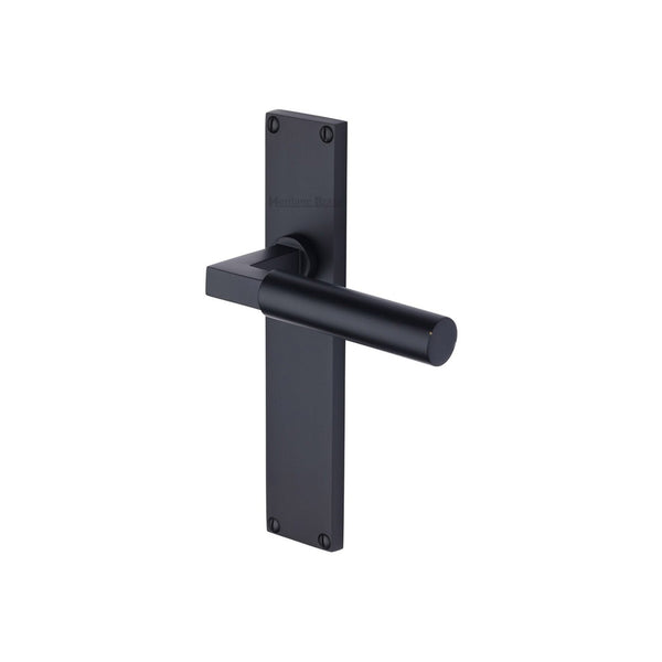 Bauhaus Door Handle on 200mm Plate by M Marcus - Heritage Brass