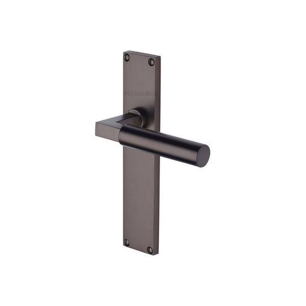 Bauhaus Door Handle on 200mm Plate by M Marcus - Heritage Brass