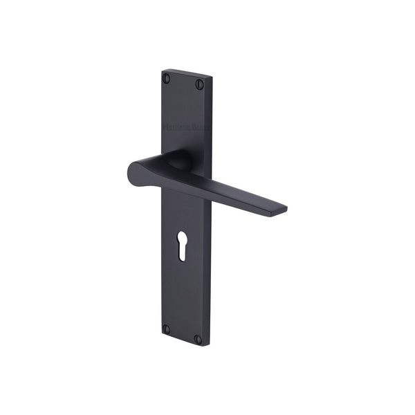 Gio Door Handle on 200mm Plate by M Marcus - Heritage Brass