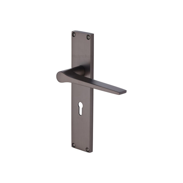 Gio Door Handle on 200mm Plate by M Marcus - Heritage Brass