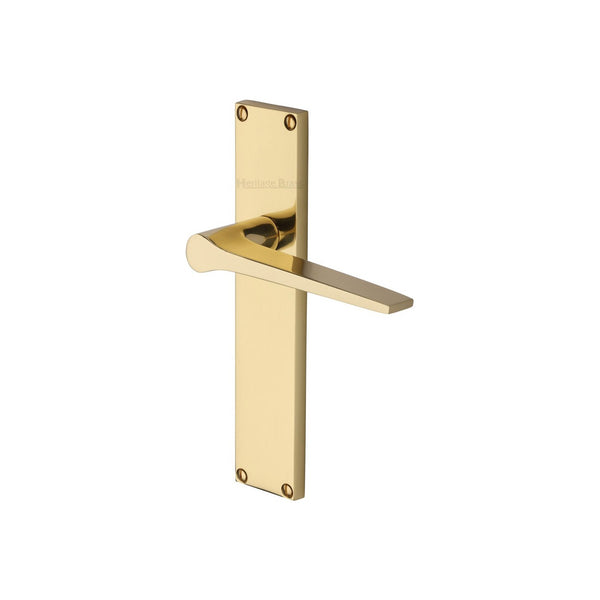 Gio Door Handle on 200mm Plate by M Marcus - Heritage Brass