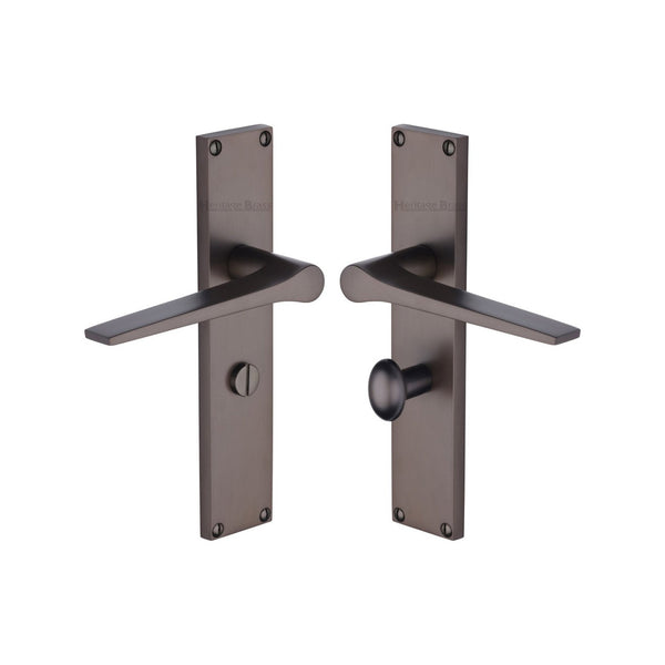 Gio Door Handle on 200mm Plate by M Marcus - Heritage Brass