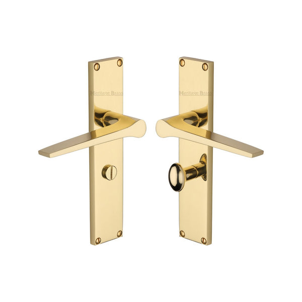 Gio Door Handle on 200mm Plate by M Marcus - Heritage Brass