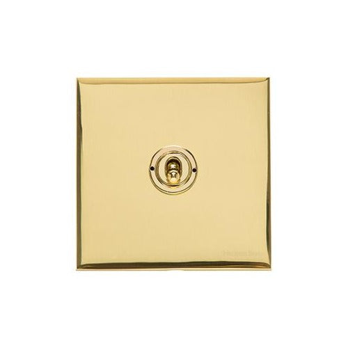 Windsor Range Polished Brass Switches & Sockets, WN1 - 1 Gang Toggle Switch by Heritage Brass By M-Marcus