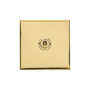 Winchester Range Polished Brass Switches & Sockets, W01 - 1 Gang Intermediate Toggle Switch by Heritage Brass By M-Marcus