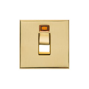 Winchester Range Polished Brass Switches & Sockets, W01 - 45A DP Cooker Switch with Neon (single plate) by Heritage Brass By M-Marcus