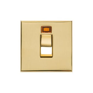 Winchester Range Polished Brass Switches & Sockets, W01 - 45A DP Cooker Switch with Neon (single plate) by Heritage Brass By M-Marcus