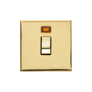 Winchester Range Polished Brass Switches & Sockets, W01 - 20A Double Pole Switch with Neon by Heritage Brass By M-Marcus