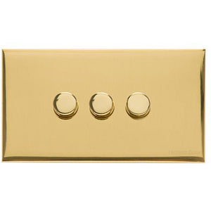 Winchester Range Polished Brass Switches & Sockets, W01 - 3G Multi Location Secondary Dimmer by Heritage Brass By M-Marcus