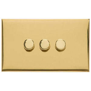 Winchester Range Polished Brass Switches & Sockets, W01 - 3G Multi Location Secondary Dimmer by Heritage Brass By M-Marcus