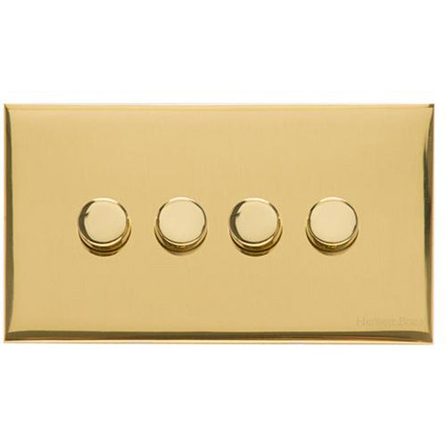 Winchester Range Polished Brass Switches & Sockets, W01 - 4G Multi Location Primary Dimmer by Heritage Brass By M-Marcus