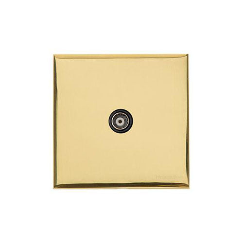 Winchester Range Polished Brass Switches & Sockets, W01 - 1 Gang Isolated TV Coaxial Socket by Heritage Brass By M-Marcus