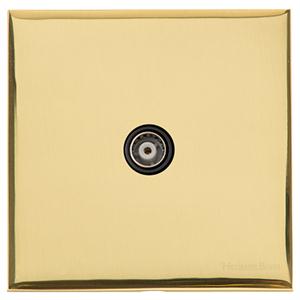 Winchester Range - Polished Brass - 1 Gang Non-Isolated TV Coaxial Socket