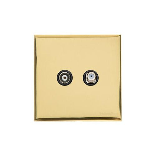 Winchester Range Polished Brass Switches & Sockets, W01 - TV/Satellite Socket by Heritage Brass By M-Marcus