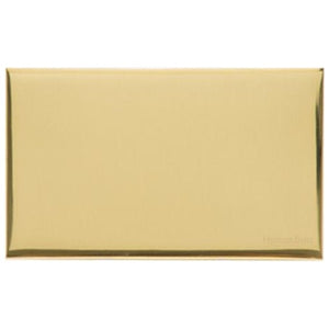 Winchester Range Polished Brass Switches & Sockets, W01 - Double Blank Plate by Heritage Brass By M-Marcus