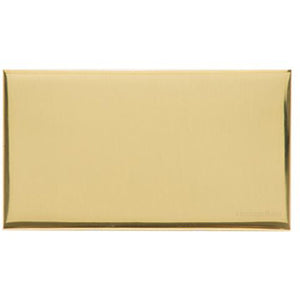Winchester Range Polished Brass Switches & Sockets, W01 - Double Blank Plate by Heritage Brass By M-Marcus