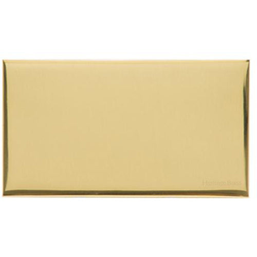 Winchester Range Polished Brass Switches & Sockets, W01 - Double Blank Plate by Heritage Brass By M-Marcus