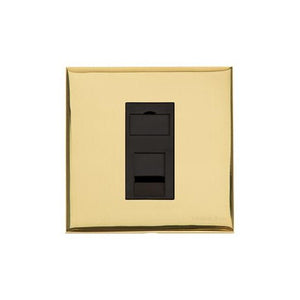 Winchester Range Polished Brass Switches & Sockets, W01 - 1 Gang RJ45 by Heritage Brass By M-Marcus