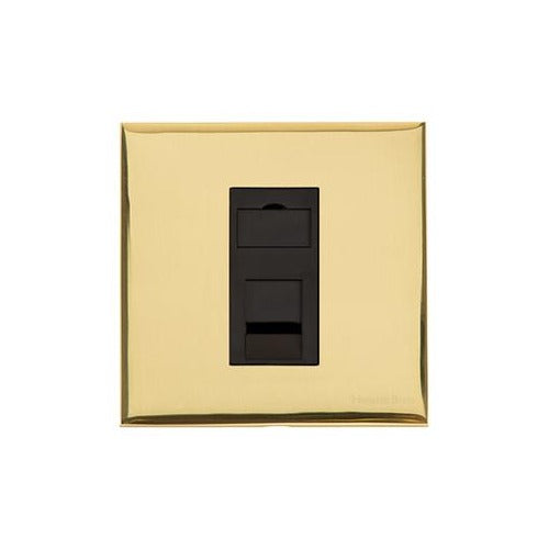 Winchester Range Polished Brass Switches & Sockets, W01 - 1 Gang CAT6 by Heritage Brass By M-Marcus