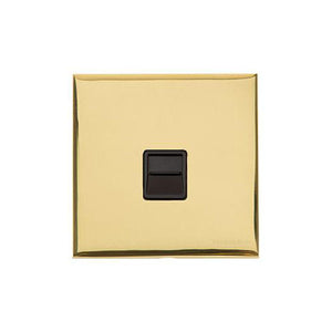 Winchester Range Polished Brass Switches & Sockets, W01 - 1 Gang Secondary Line Socket by Heritage Brass By M-Marcus