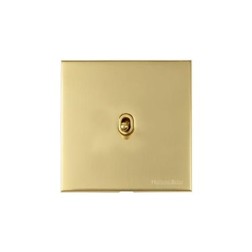 Windsor Range Polished Brass Switches & Sockets, WN1 - 1 Gang Stockholm Toggle by Heritage Brass By M-Marcus