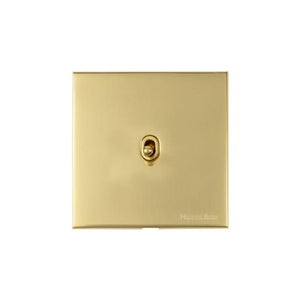Windsor Range Polished Brass Switches & Sockets, WN1 - 1 Gang Intermediate Stockholm Toggle by Heritage Brass By M-Marcus