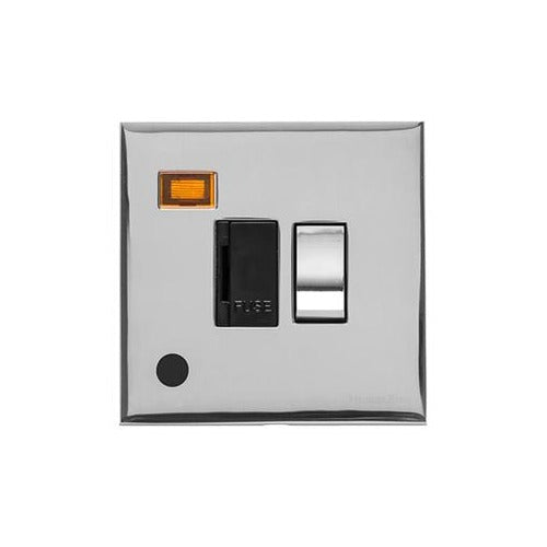 Winchester Range Polished Chrome Switches & Sockets, W02 - Switched Spur with Neon + Cord (13 Amp) by Heritage Brass By M-Marcus